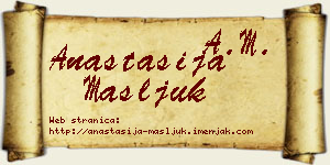Anastasija Masljuk vizit kartica